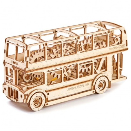 KIT MADERA MECHANICAL MODEL AUTOBUS LONDRES -216 piezas- Wooden City 303