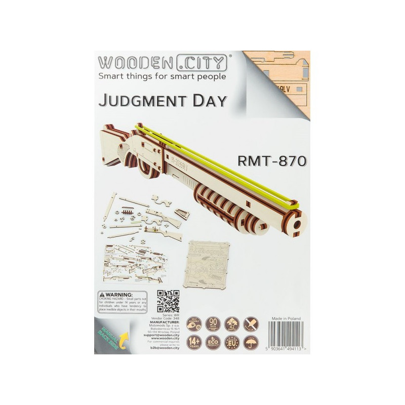 KIT MADERA SUPERFAST ESCOPETA JUDGMENT DAY RMT-870 -42 piezas- Wooden City 494113