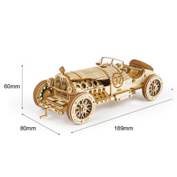 KIT 3D COCHE GRAND PRIX EN MADERA - 220 PIEZAS - ROBOTIME MC401