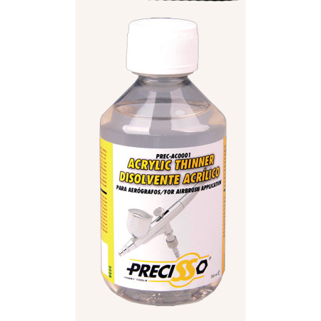 DISOLVENTE - THINNER - ACRILICO PARA AEROGRAFOS 250 ml