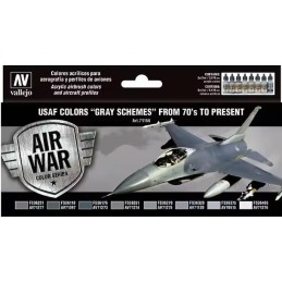 AIR WAR: USAF COLORS  GRAY SCHEMES  From 70´s to present (8 colores)