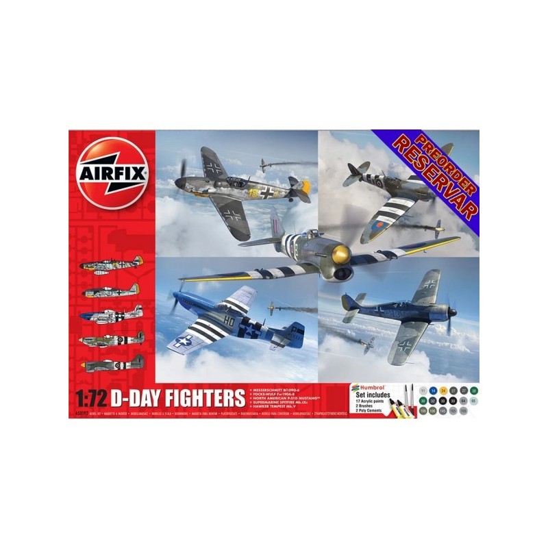 CAZAS DIA D Pegamento y pinturas -Escala 1/72- Airfix A50192