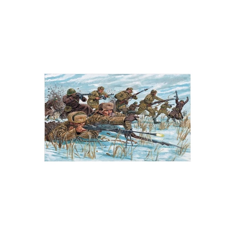 INFANTERIA SOVIETICA INVIERNO 48 figuras Escala 1/72 ITALERI 6069