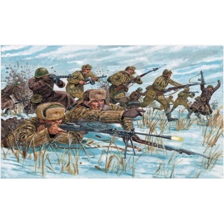 INFANTERIA SOVIETICA INVIERNO 48 figuras Escala 1/72 ITALERI 6069