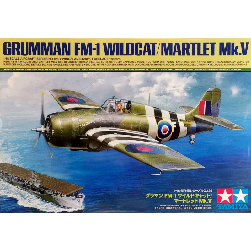 GRUMMAN - General Motors FM-1 WILDCAT / MARTLET MK.V -Escala 1/48- Tamiya 61126