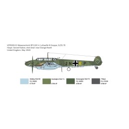 MESSERCHMITT BF-110 C-3/4 ZERSTORER -Escala 1/72- Italeri 049