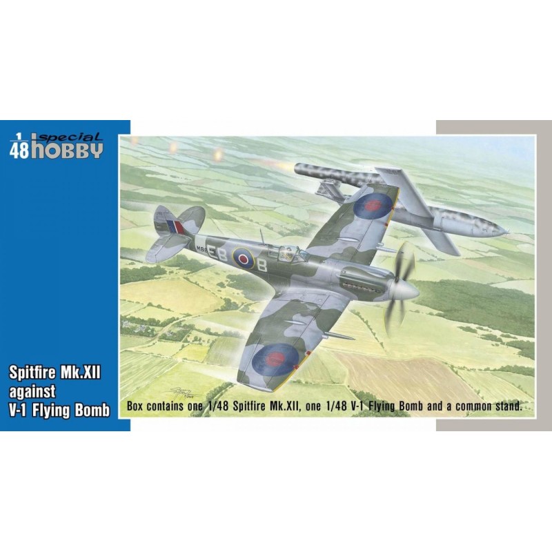 SUPERMARINE SPITFIRE MK-XII y BOMBA VOLANTE V-1 -Escala 1/48- Special Hobby SH48192