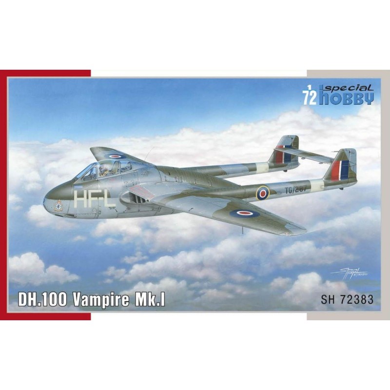 De HAVILLAND VAMPIRE -D.H. 100- MK.1 -Escala 1/72- Special Hobby 72383