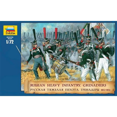 INFANTERIA PESADA RUSA - GRANADEROS (1812 - 1815) -Escala 1/72- Zvezda 8020