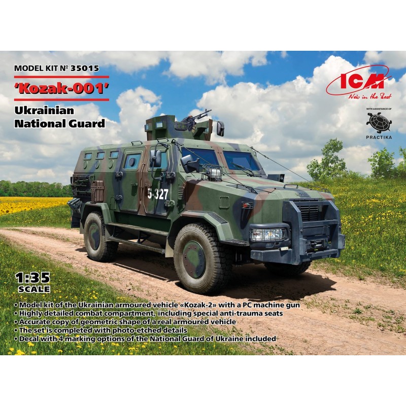 VEHICULO BLINDAD KOZAK 2 Guardia Nacional Ukraniana -Escala 1/35- ICM 35015