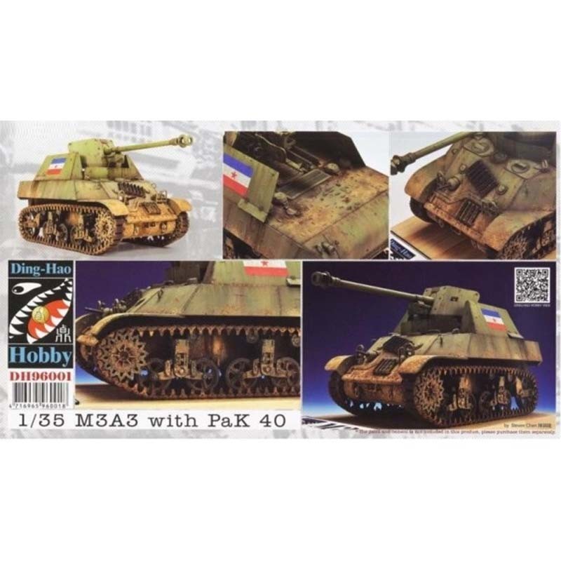 CAZA CARROS M-3 A3 & PAK-40 (75 mm) -Escala 1/35- Ding-Hao Hobby DH96001