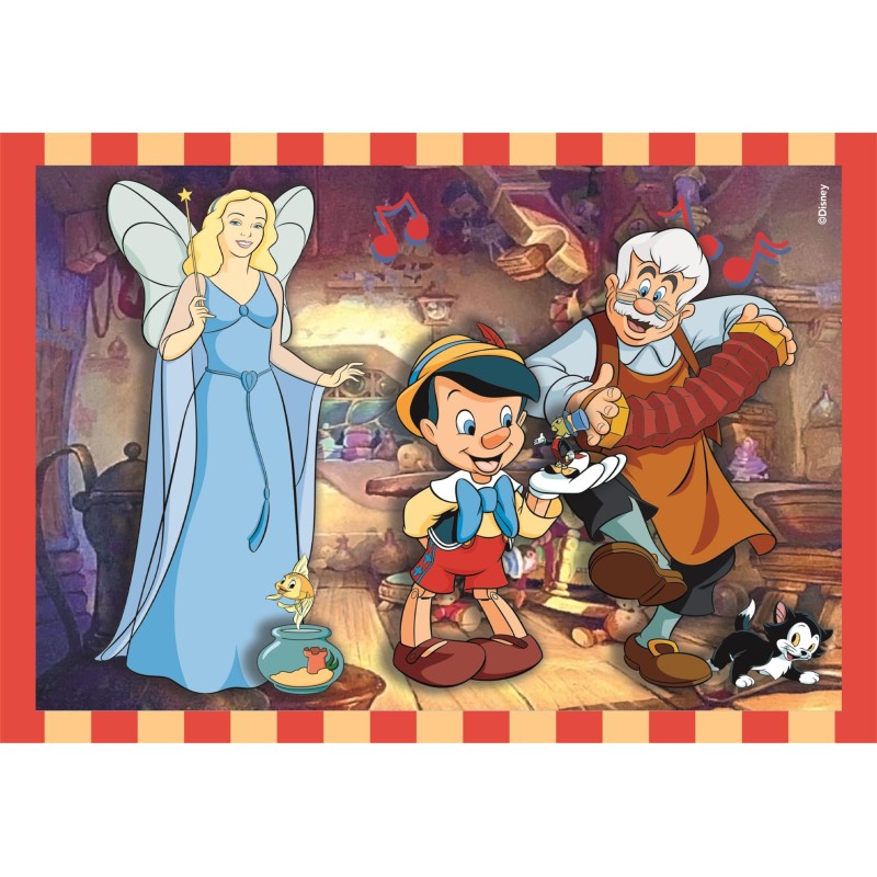 PUZZLE 4 en 1 CLASICOS DISNEY - CLEMENTONI 21523