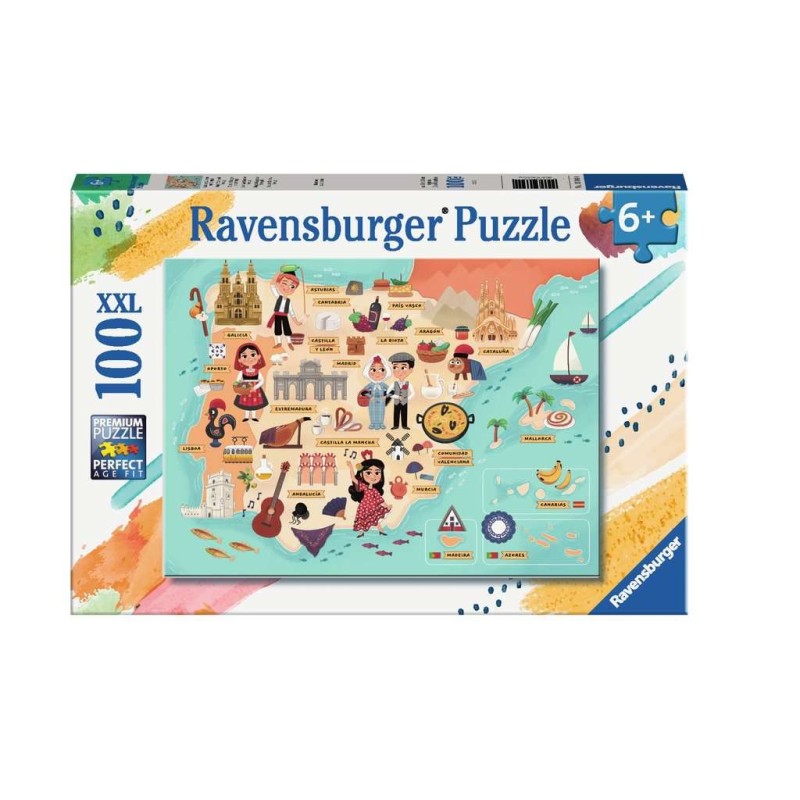 PUZZLE 100 PZS MAPA ESPAñA - RAVENSBURGER 13344