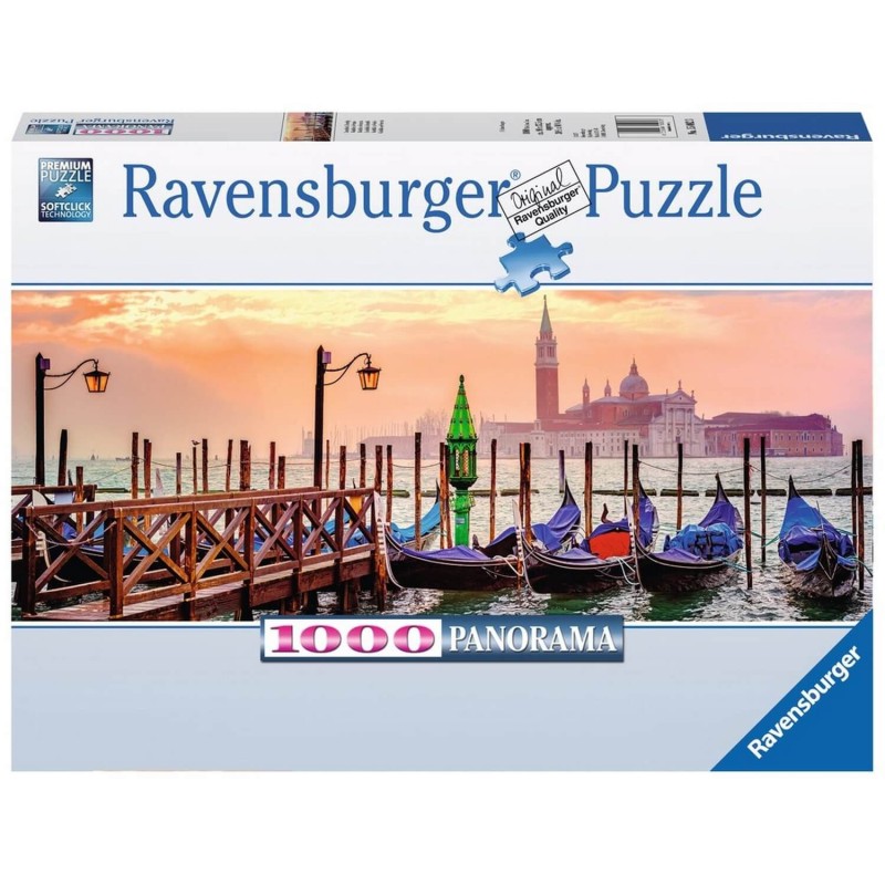 PUZZLE 1000 PZS PANORAMA GONDOLAS EN VENECIA - RAVENSBURGER 15082 98 X 38 CMS