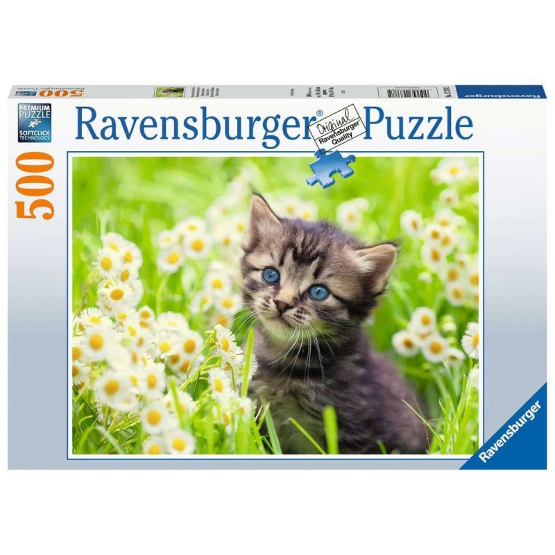 PUZZLE 500 PZS GATITO EN EL PRADO - RAVENSBURGER 17378 49 X 36 CMS