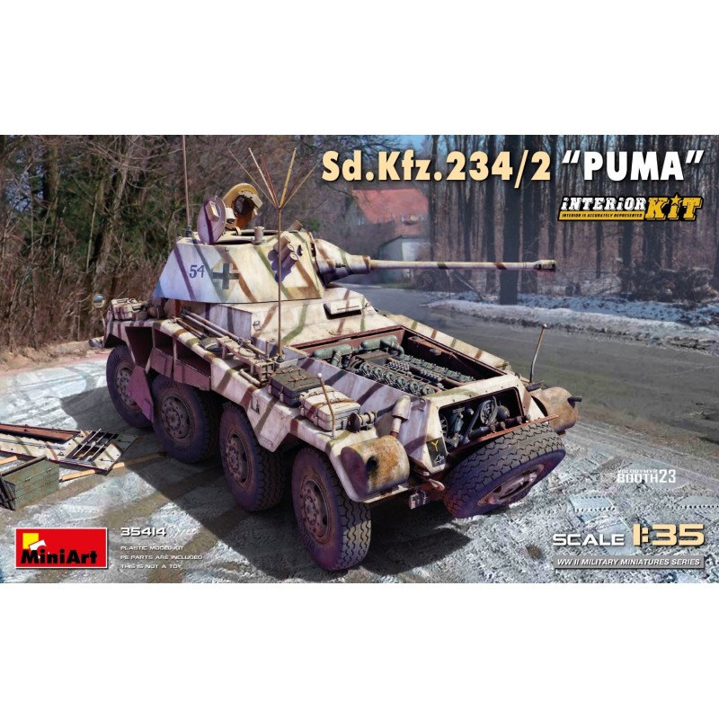 VEHICULO BLINDADO Sd.Kfz.234/2 "Puma" (Interiores) -Escala 1/35- MiniA