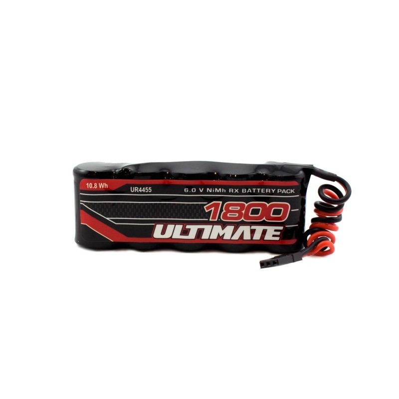 BATERÍA ULTIMATE NiMh RECEPTOR PLANA 6.0v. 1800mAh CONEXIÓN JR