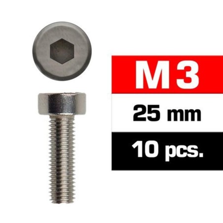 TORNILLO CABEZA CILINDRICA ALLEN M3 x 25 mm 10 unidades