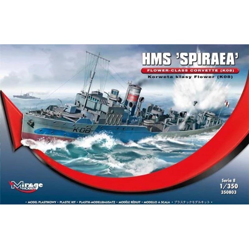 CORBETA CLASE FLOWER - H.M.S. SPIRAEA -Escala 1/350- Mirage Hobby 350803