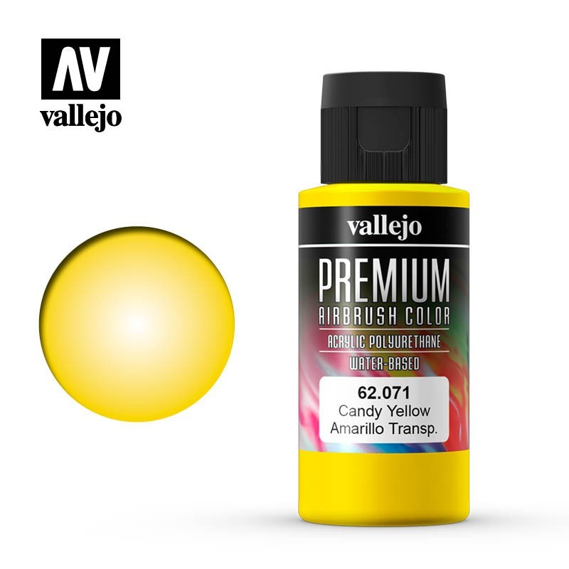 PINTURA LEXAN PREMIUN RC: AMARILLO CANDY 60 ml - Acrylicos Vallejo 62071