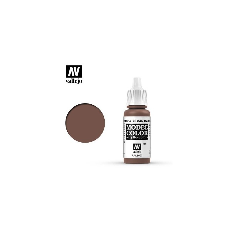 PINTURA ACRILICA MARRON CAOBA (17 ml) Nº139 RAL8002