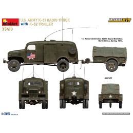 CHEVROLET G7105 RADIO K-51 & REMOLQUE K-52 (Generador) -Escala 1/35- MiniArt 35418