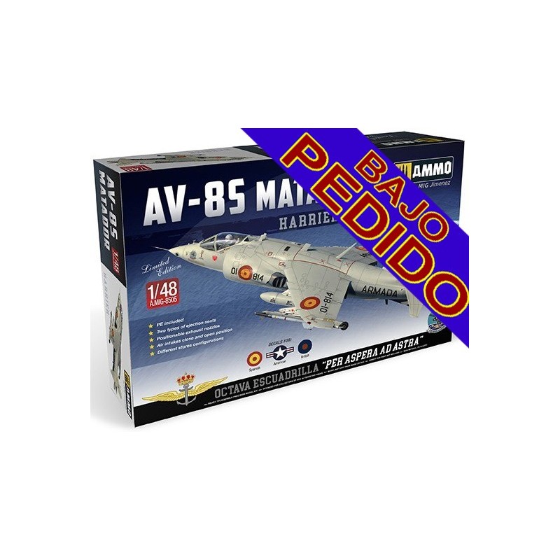 McDONNELL DOUGLAS AV-8 A MATADOR HARRIER (ESPAÑA) -Escala 1/48- AMMO MIG 8505