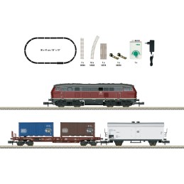 SET INICIO ANALOGICO LOCOMOTORA DIESEL CLASE 216 & VAGONES MERCANCIA (DB) -Escala N / 1/160- TRIX 11146