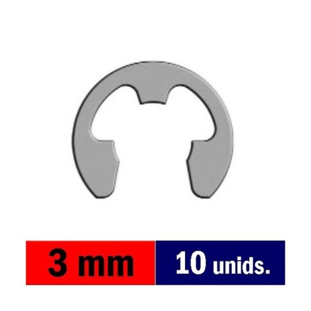 CIRCLIP TIPO E 3mm 10 UNIDADES