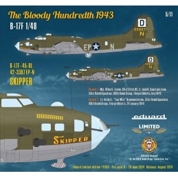 BOEING B-17 F FORTRESS "The Bloody Hundredth 1943" -Escala 1/48- Eduar