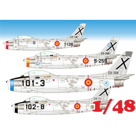 CALCAS NORTH AMERICAN F-86 F SABRE -Ejercito del Aire Español- 1/48 - Series Españolas SE648