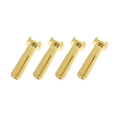 CONECTOR DORADO 4mm TIPO 90 DEG MACHO 4 unids