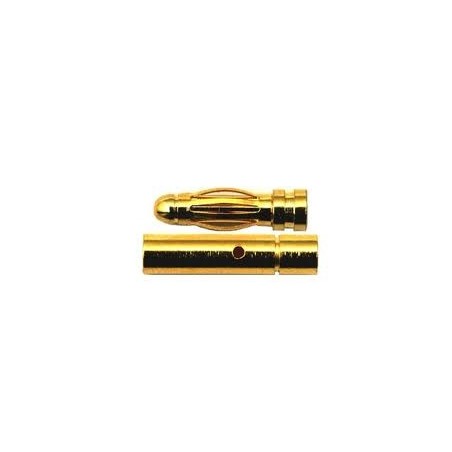 CONECTOR ORO 3 mm Macho / Hembra