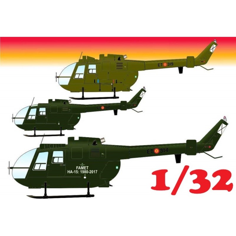 CALCAS MBB BO-105 C-CB FAMET (España) -Escala 1/32- Series Españolas 5032