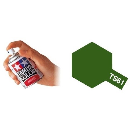 SPRAY ESMALTE TS-61 VERDE NATO (100 ml) - Tamiya 85039 / TS-61