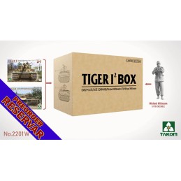 TIGER I BIG BOX: 2 x CARRO DE COMBATE SD.KFZ.181 Ausf. E TIGER I & ZIMMERIT (1/35) + MICHAEL WITTMANN (1/16) Takom Model 2201W