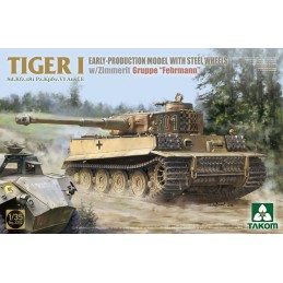 TIGER I BIG BOX: 2 x CARRO DE COMBATE SD.KFZ.181 Ausf. E TIGER I & ZIMMERIT (1/35) + MICHAEL WITTMANN (1/16) Takom Model 2201W