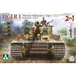 TIGER I BIG BOX: 2 x CARRO DE COMBATE SD.KFZ.181 Ausf. E TIGER I & ZIMMERIT (1/35) + MICHAEL WITTMANN (1/16) Takom Model 2201W