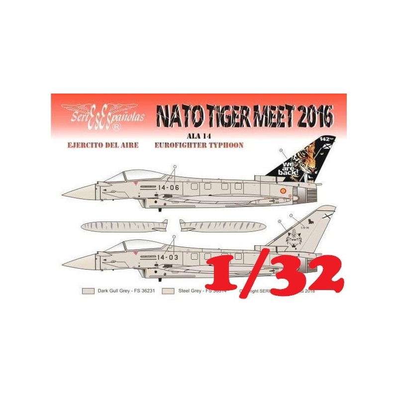 CALCAS NATO TIGER MEET 2016 -Eurofighter Typhoon- 1/32 - Series Españolas SE3532