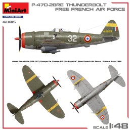 REPUBLIC P-47 D-28RE THUNDERBOLT "Free French Air Force" -Escala 1/48- MiniArt 48015