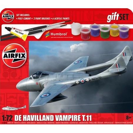 de HAVILLAND VAMPIRE T.11 (Pegamento & pinturas) -Escala 1/72- Airfix A55204A