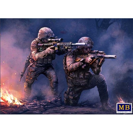 Russian - Ukrainian War Series: SET Nº9 EQUIPO FRANCOTIRADORES UKRANIANOS -Escala 1/35- Master Box 35235