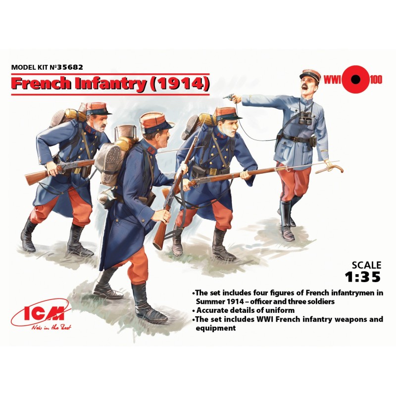 INFANTERIA FRANCESA 1914 -Escala 1/35- ICM 35682