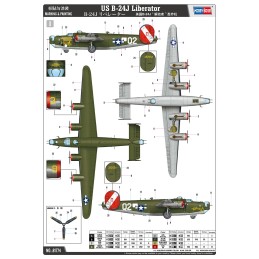 CONSOLIDATED B-24 J LIBERATOR -Escala 1/48- Hobby Boss 81774