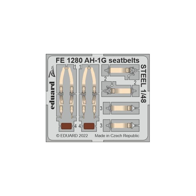 CINTURONES SEGURIDAD AH-1G -Escala 1/48- Eduard FE1280