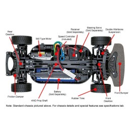 COCHE RC KIT MB190 E Evo.2 Zakspeed DA TT-01E 1/10 TAMIYA 58638