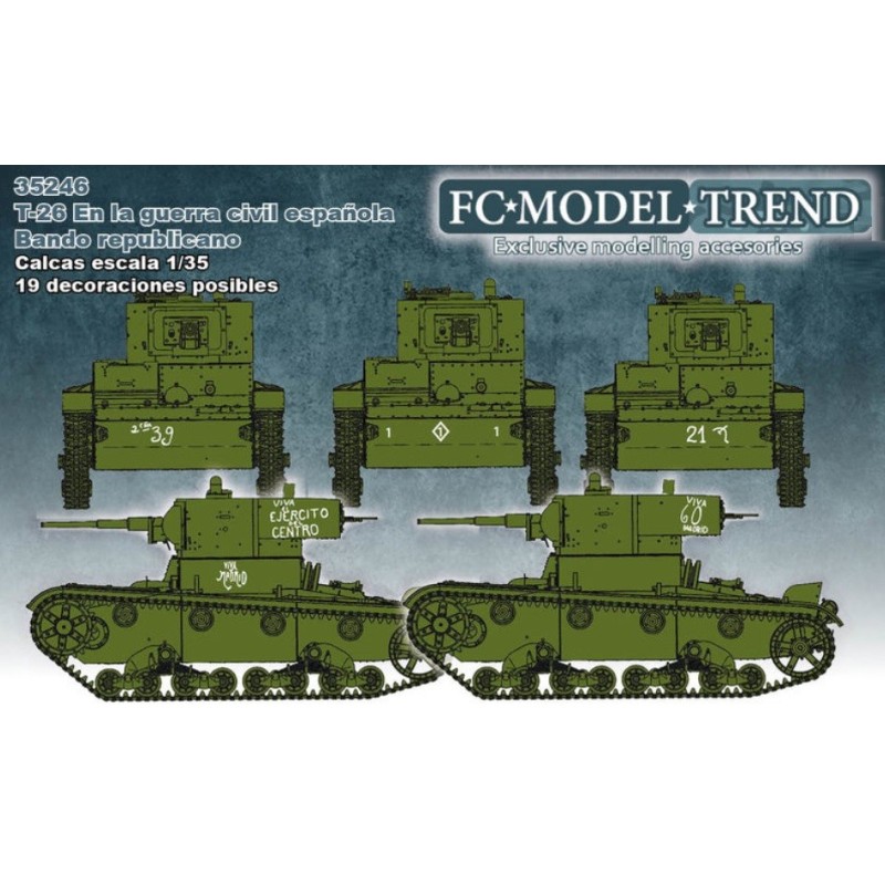 CALCAS T-26 BANDO REPUBLICANO - ESCALA 1/35 - MODEÑTIPS 35246