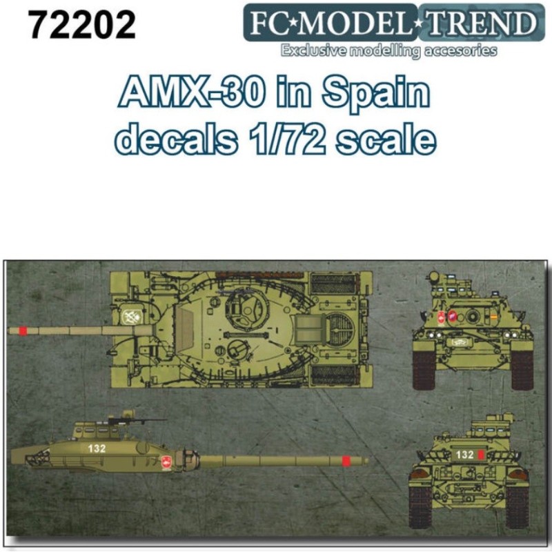 CALCAS PARA AMX-30 ESPAÑA - ESCALA 1/72 - FC MODELTIPS 72202