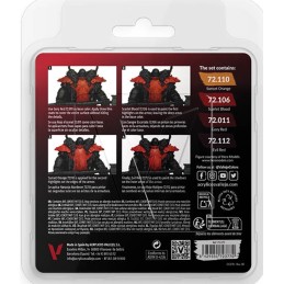 SET PINTURA ACRILICA ROJOS GAME COLOR 4 x 18 ml - Acrilicos Vallejo 72377