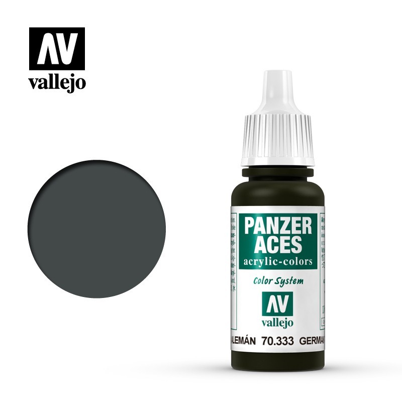 PINTURA ACRILICA UNIFORME CARRISTA ALEMAN I BASE 17 ml Panzer Aces 333 - Acrylicos Vallejo 70333